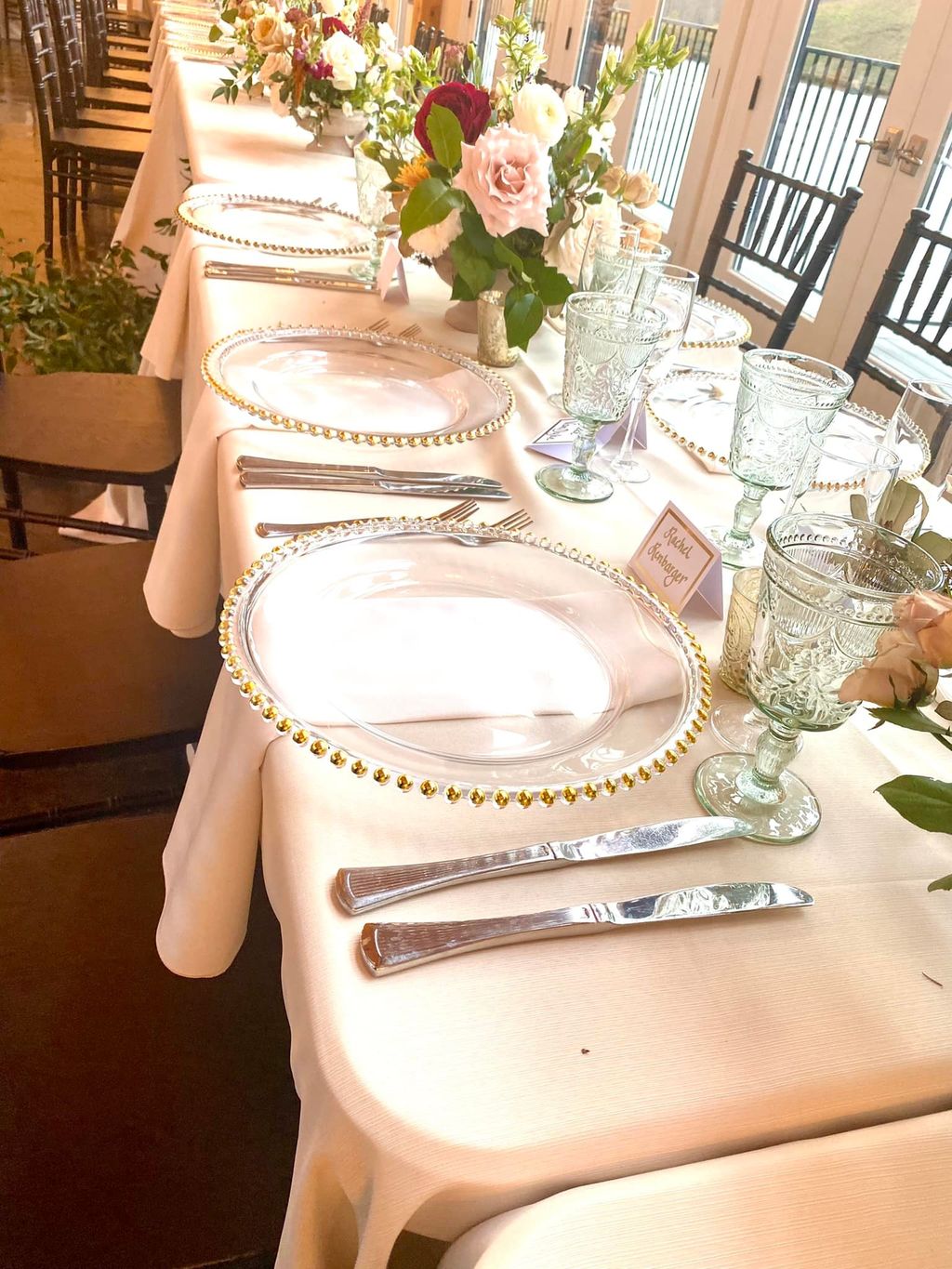 Wedding Wood Reception Table
