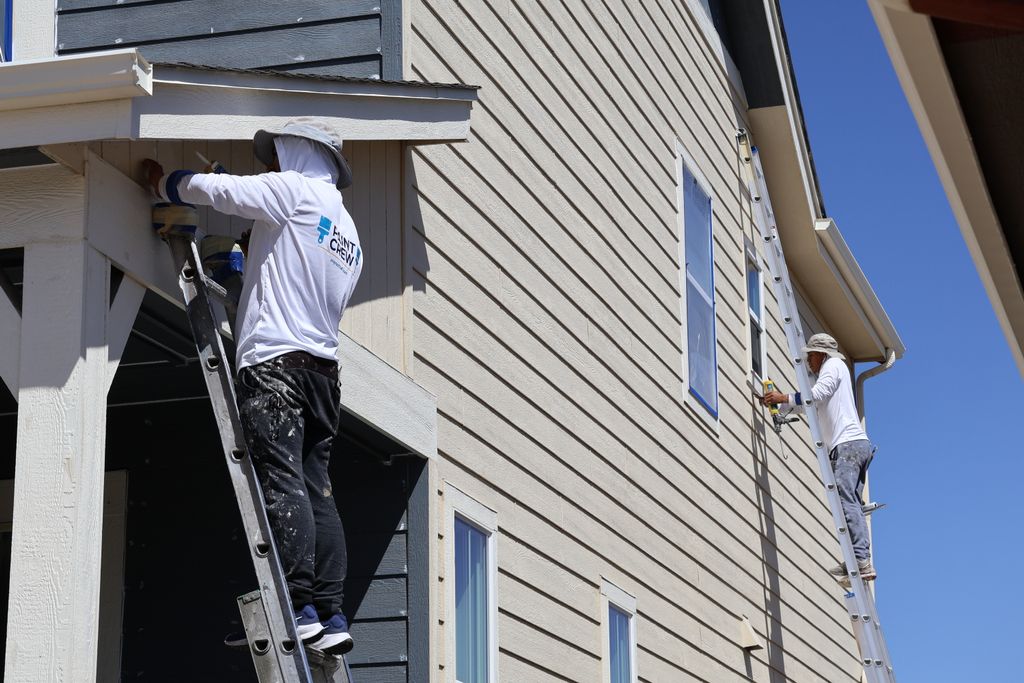 Caulking all seams and nailheads