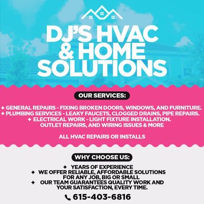 Avatar for DJ’s HVAC & Home Solutions
