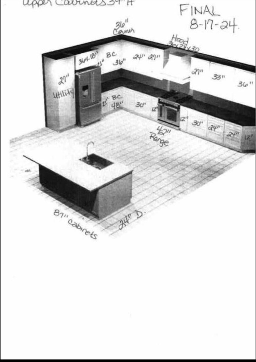 Another blueprint of a big kitchen that we remodel