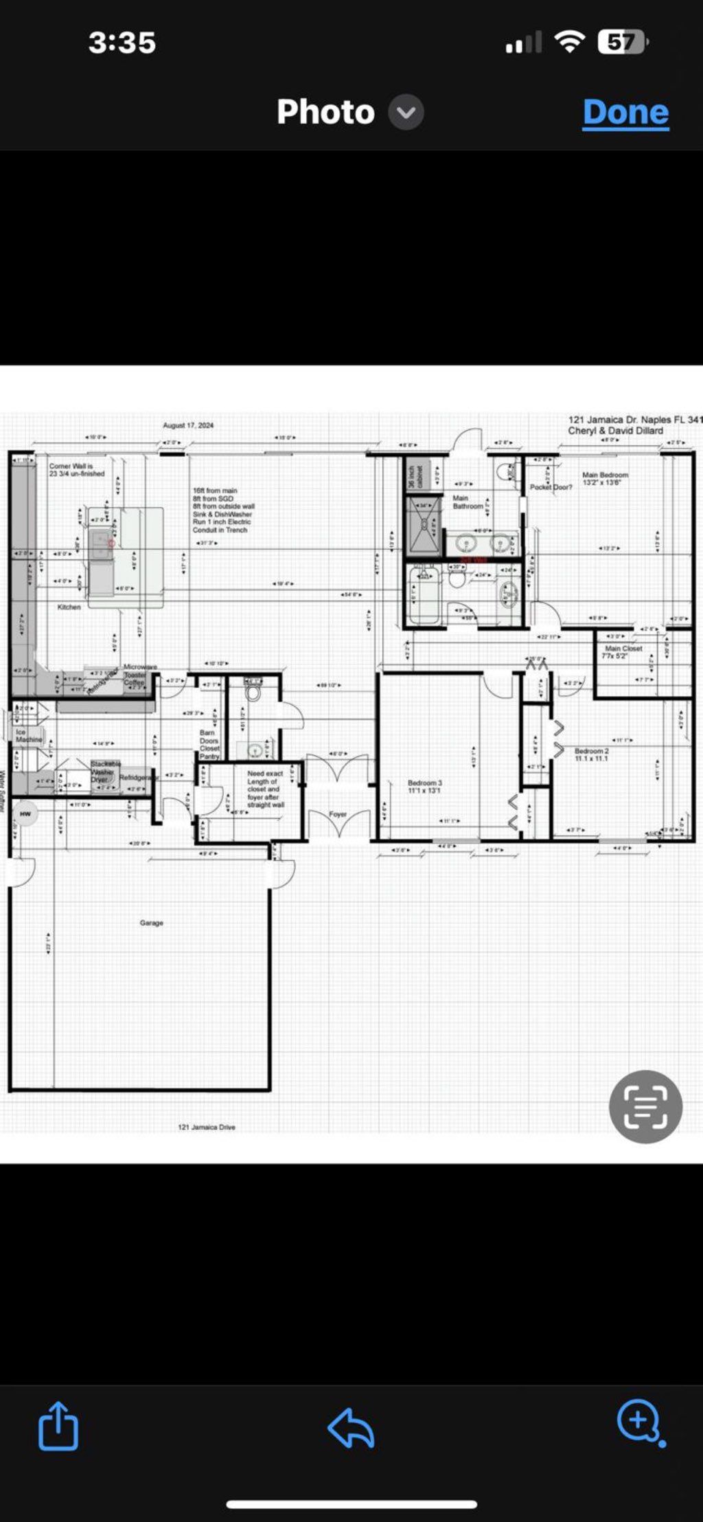 Blueprint of a very large house, not completed pho