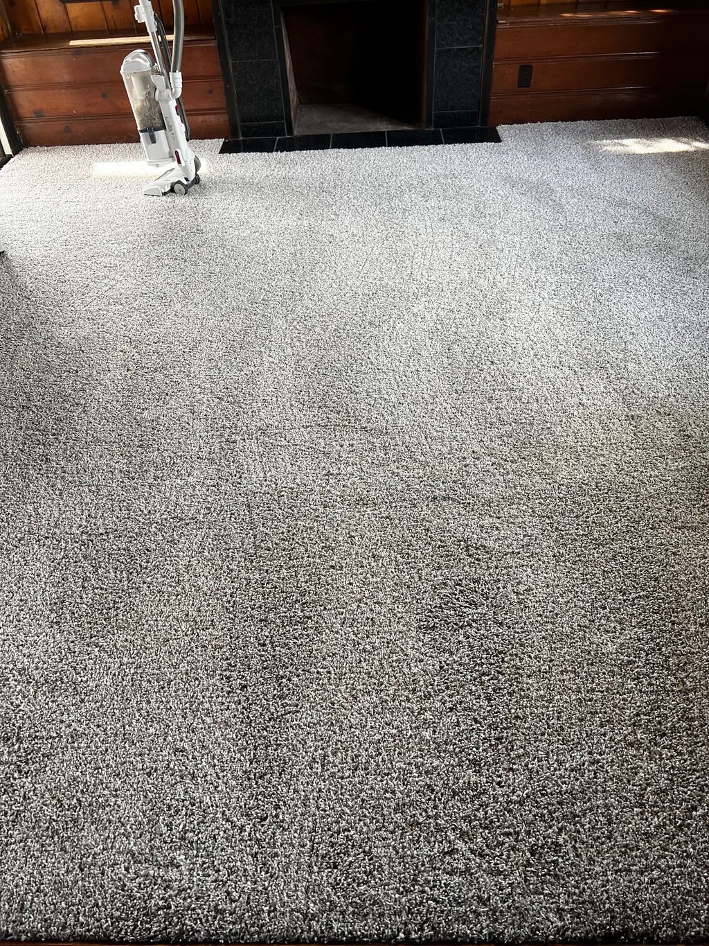 After (1) of a grey carpet installation.