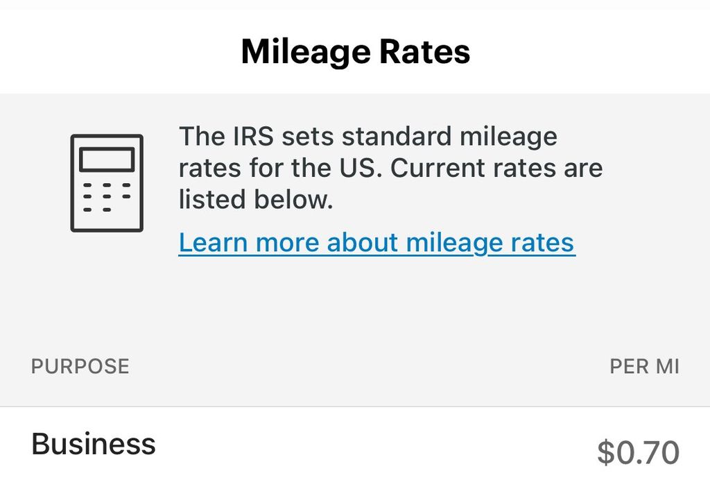 Standard Mileage Fee