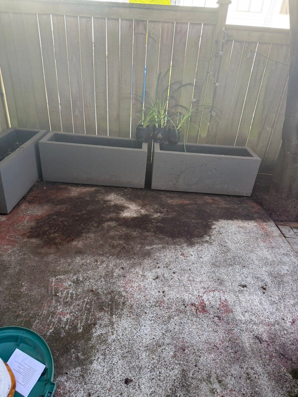 Yard clean up after (same corner of patio, still n