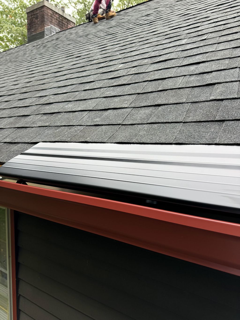 Terratone Gutters & Black Shields