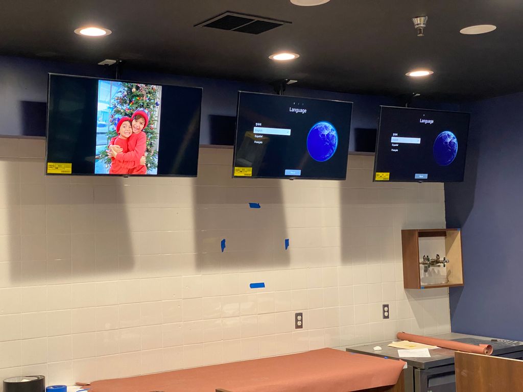 TV Mounting at Atlas Cafe