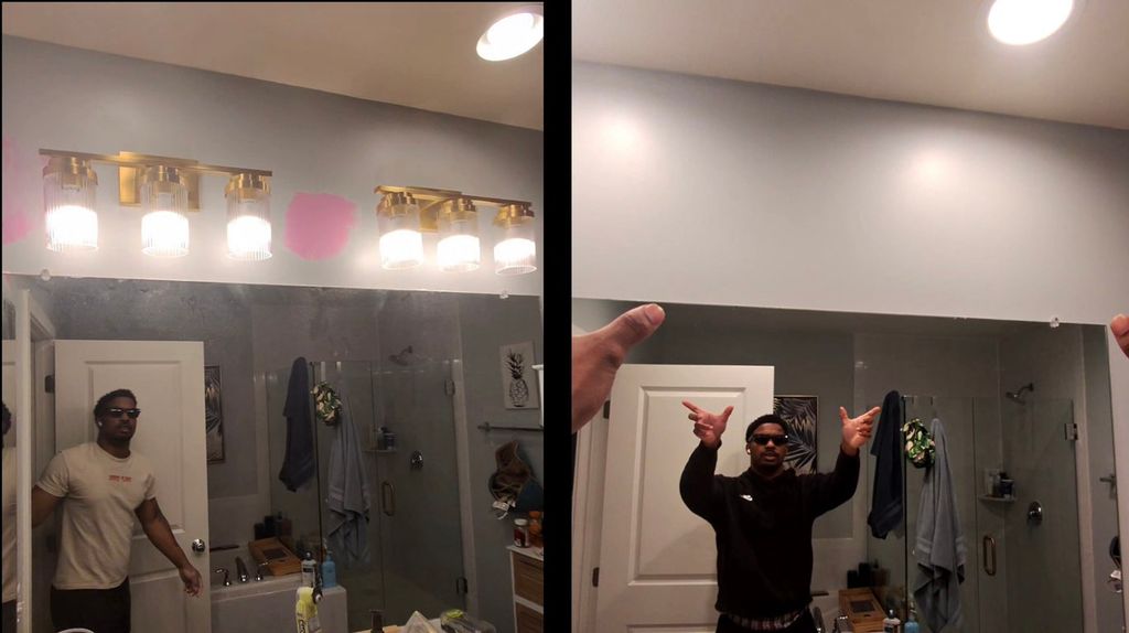 Bathroom vanity lights new installation 