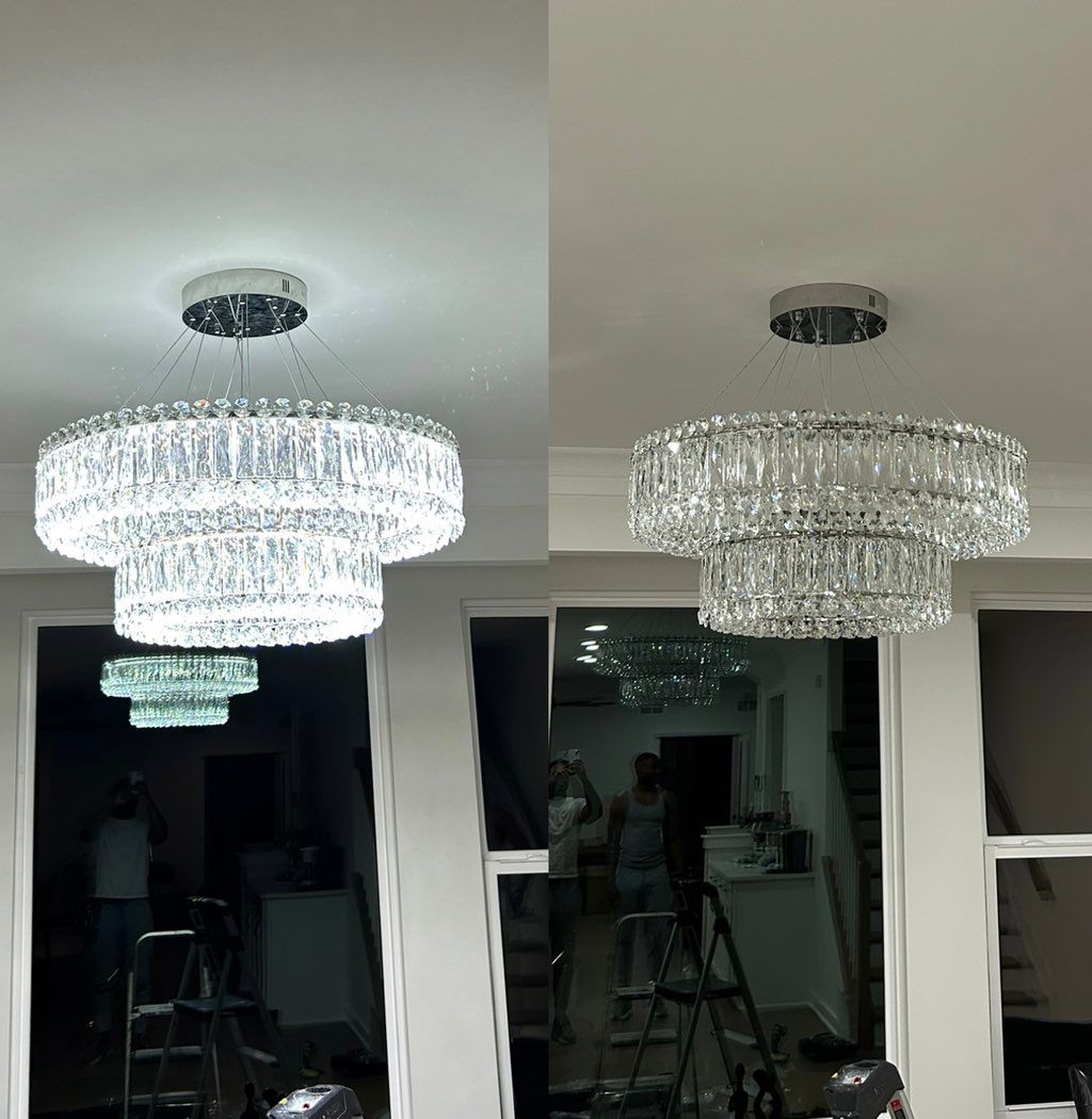 Beautiful chandelier 300+ crystals (on/off) 