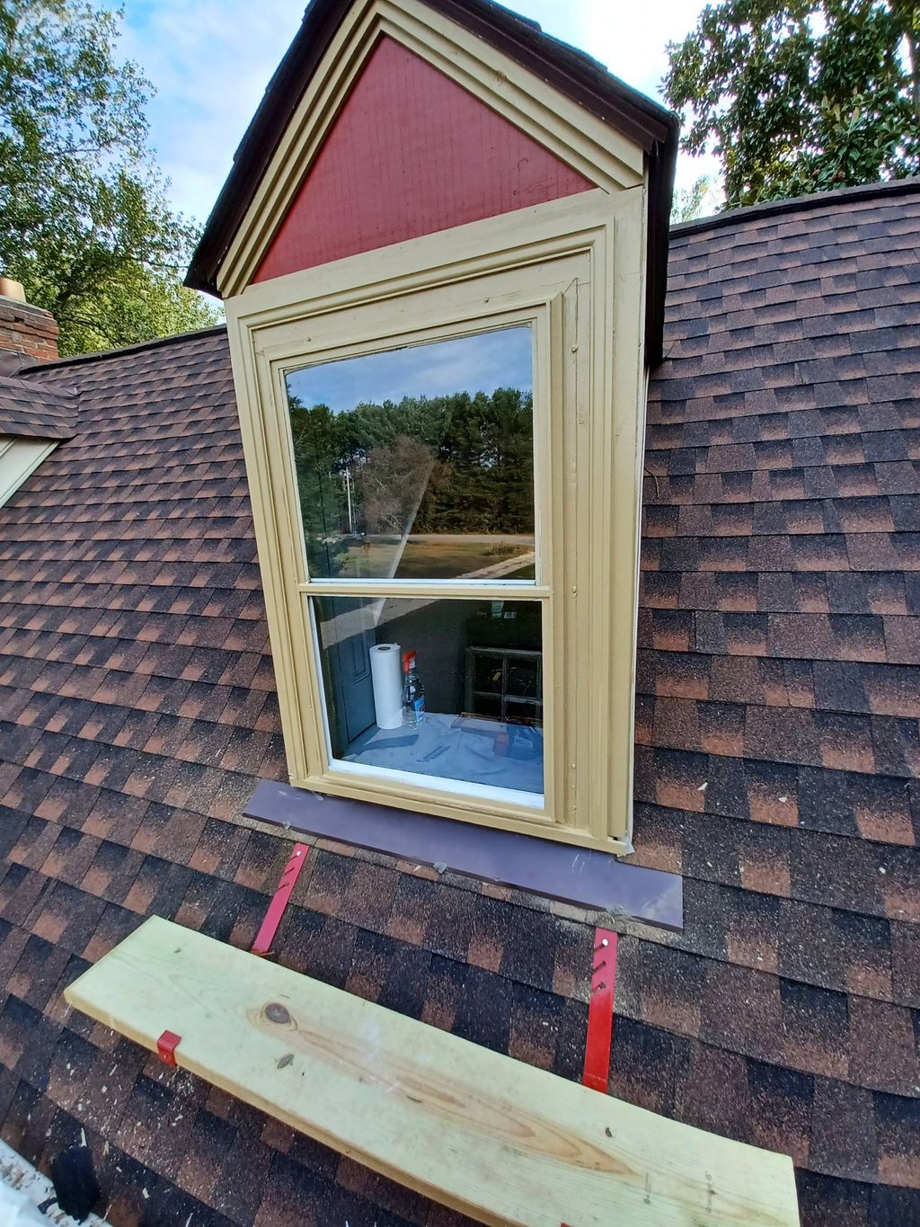 rotted dormer on historic home repaired