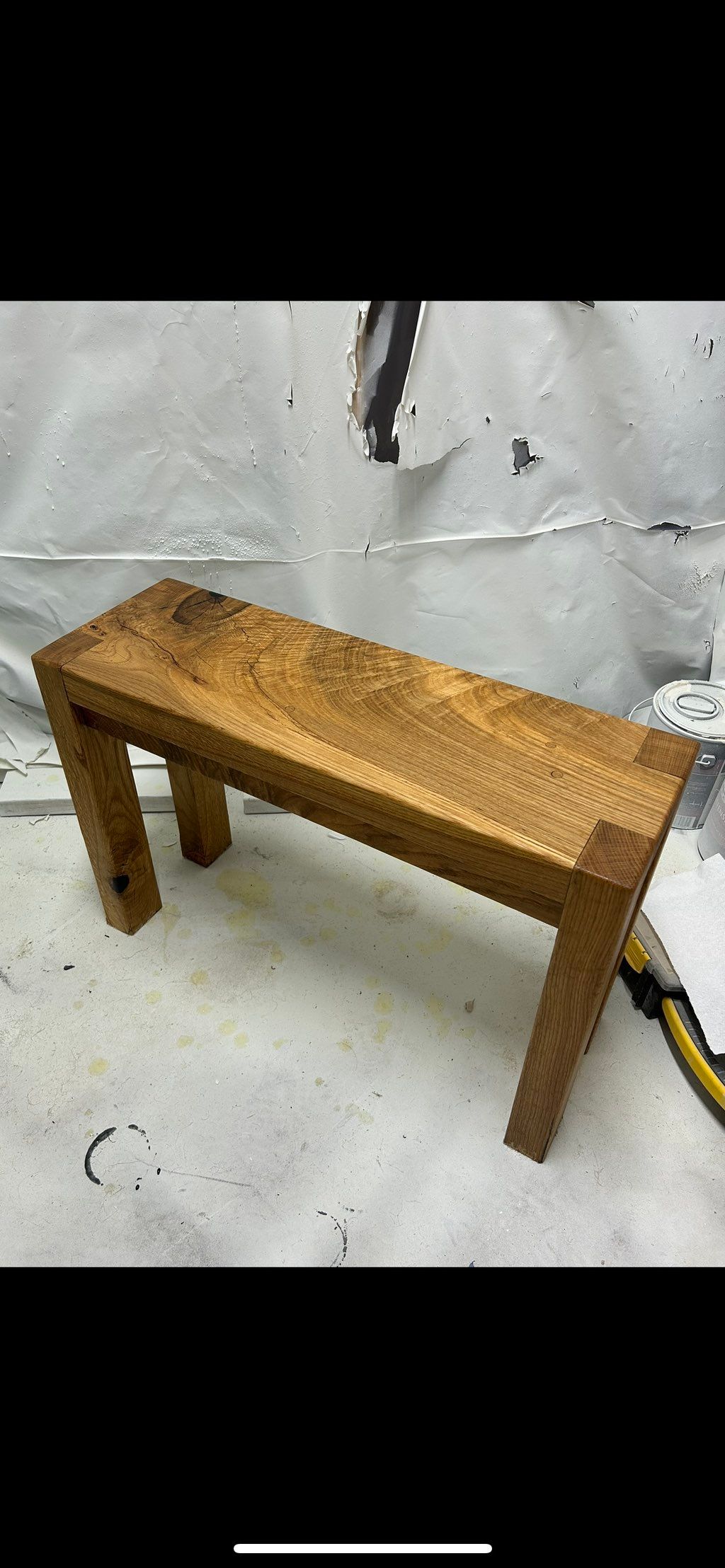 Beautiful white oak entry bench 