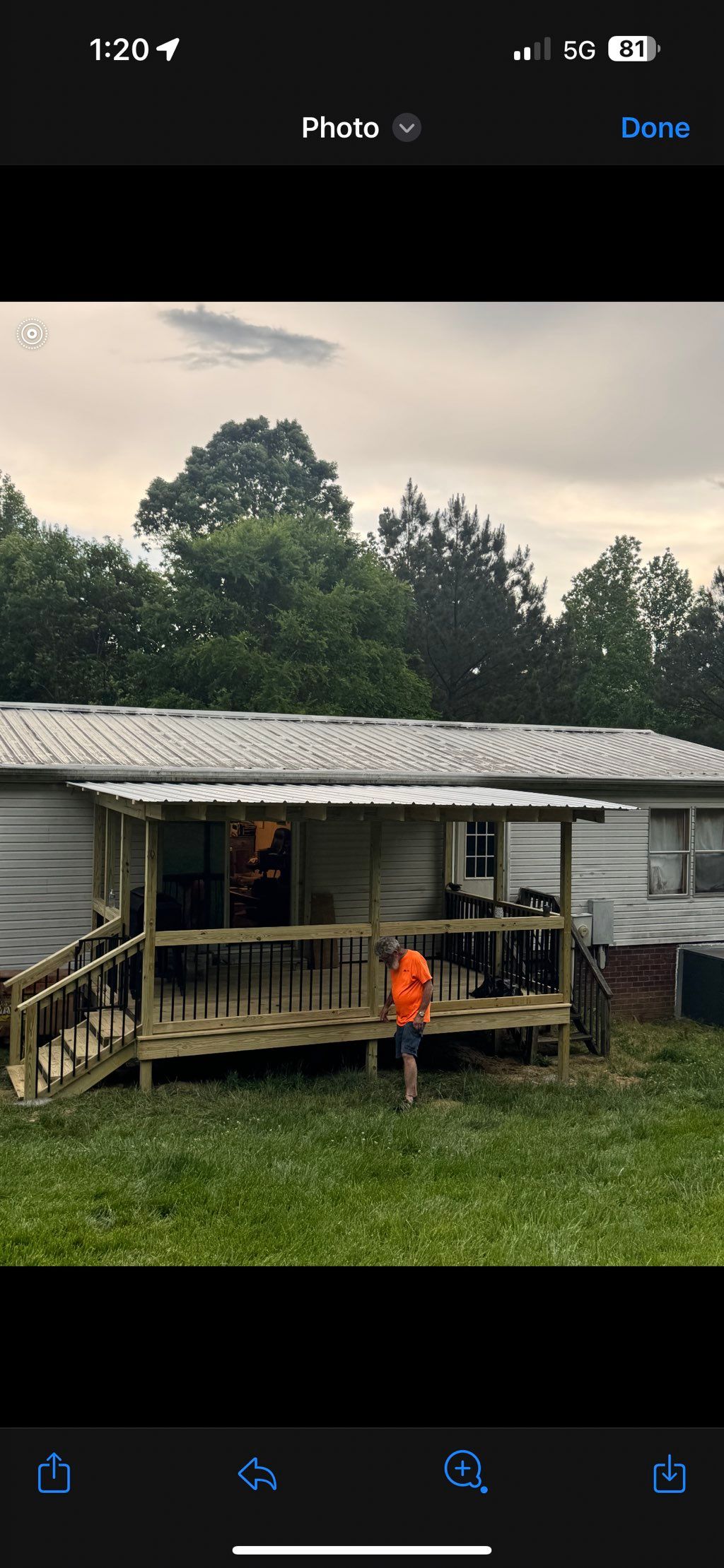 Build 10x16 deck and installed metal roof