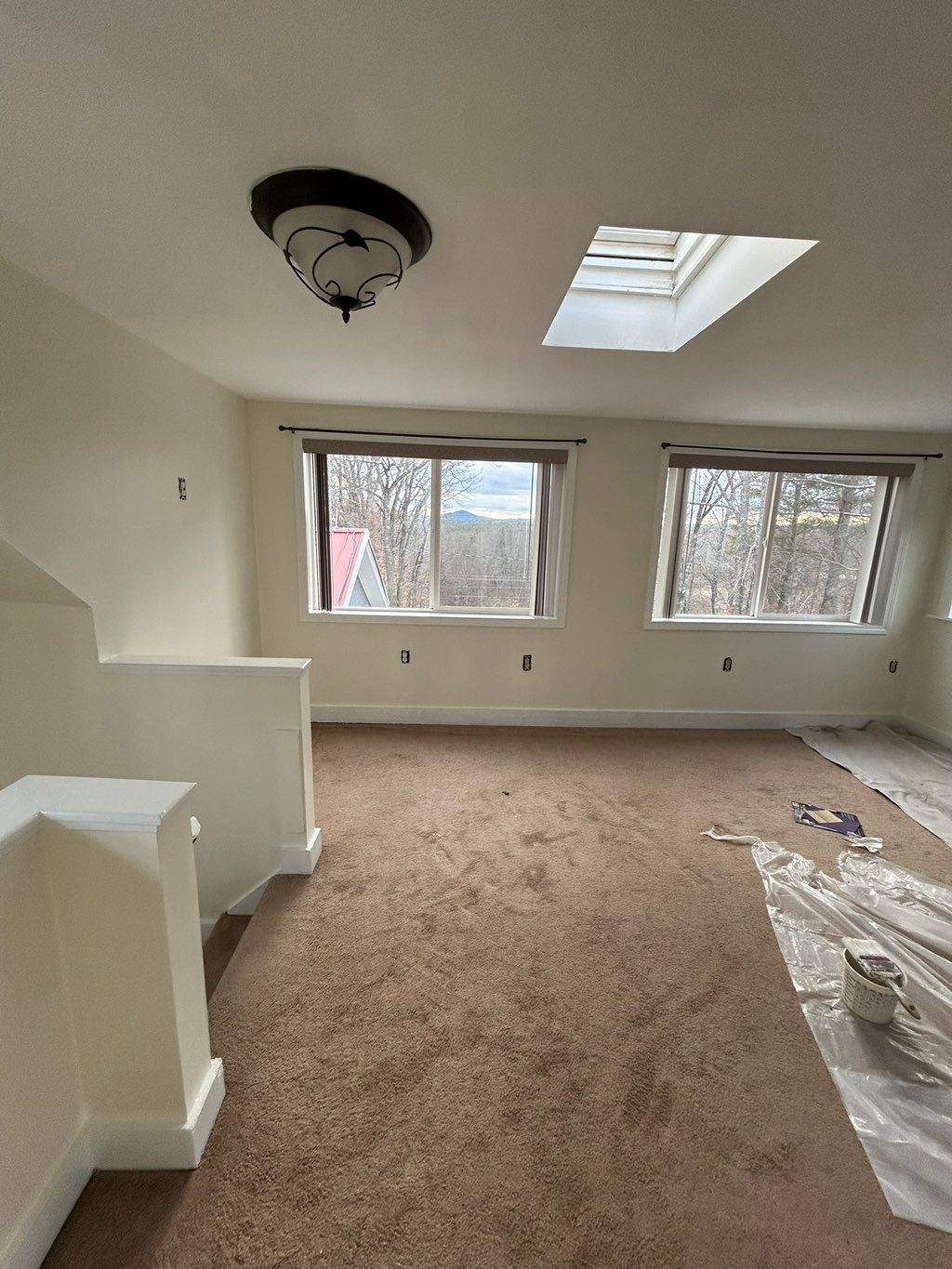 Fresh paint on walls and ceiling. Changes wall col