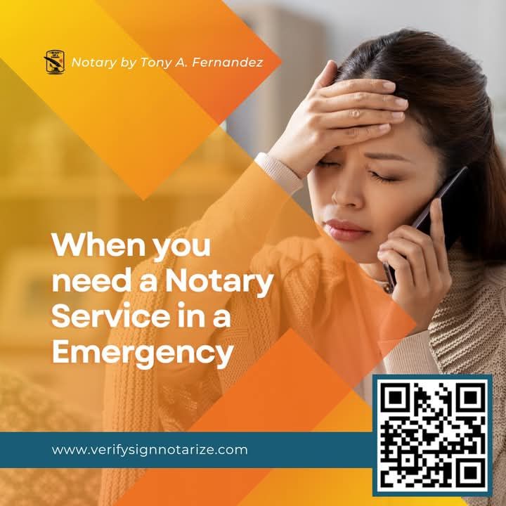 When you need a Notary Service in a Emergency 