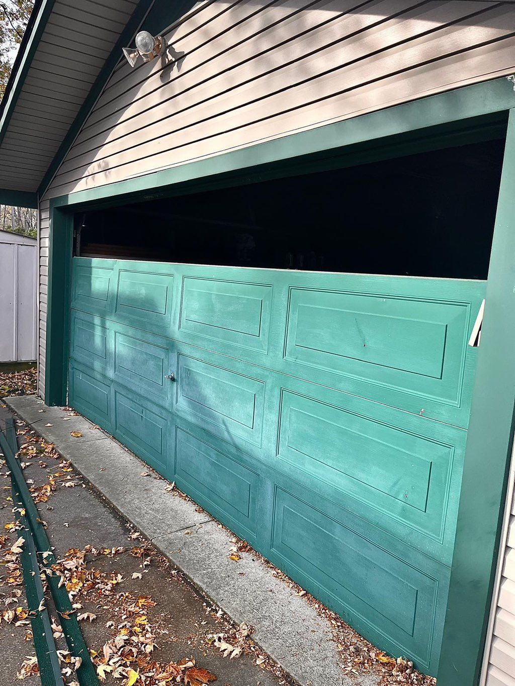 Old green door