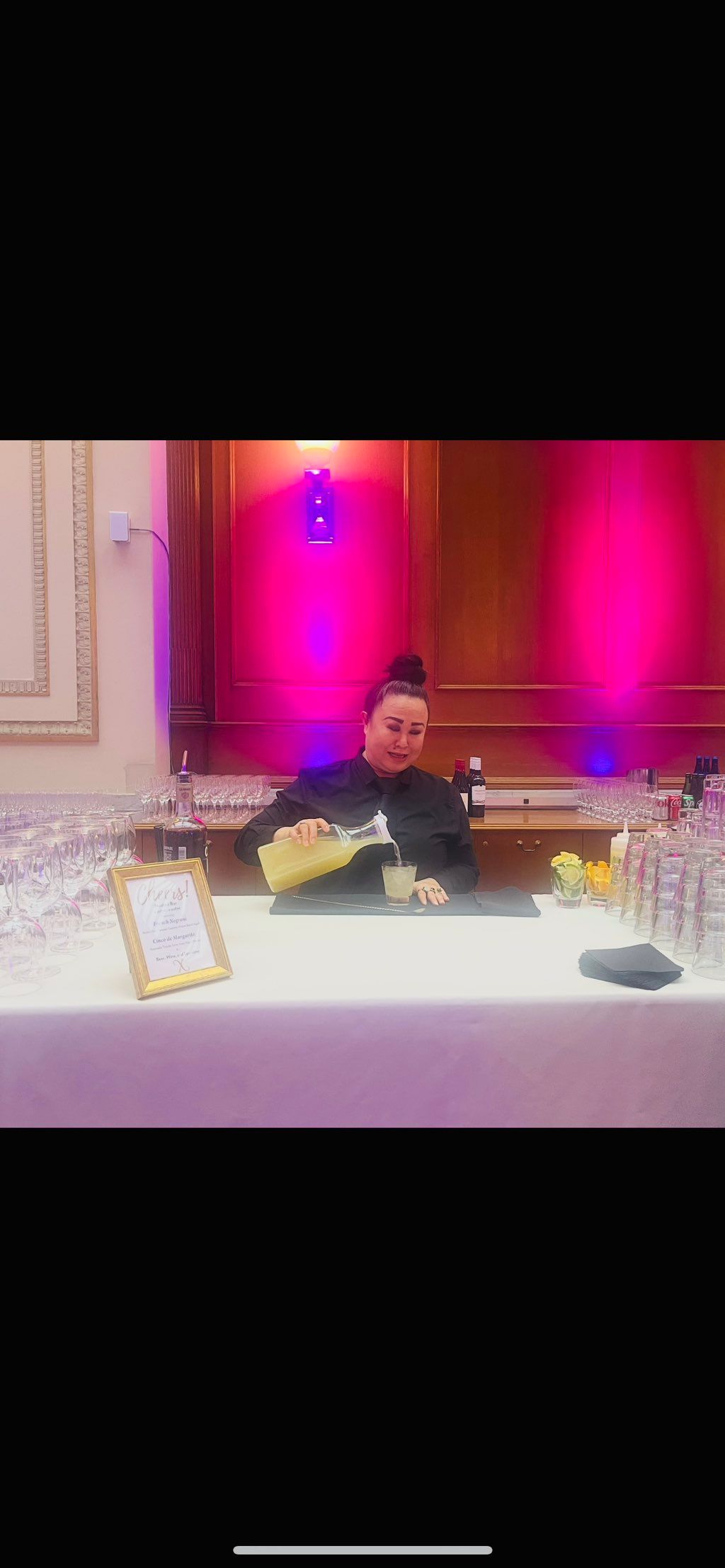 Bartending at Julia Morgan ball room 