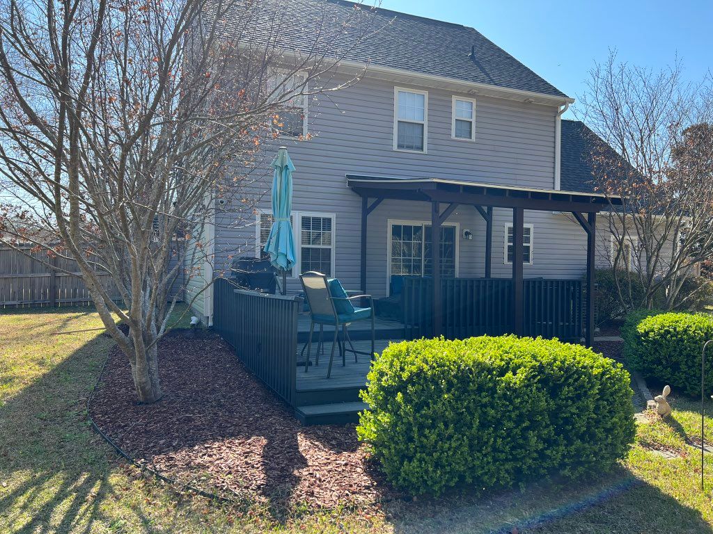Mulch replaced with rock