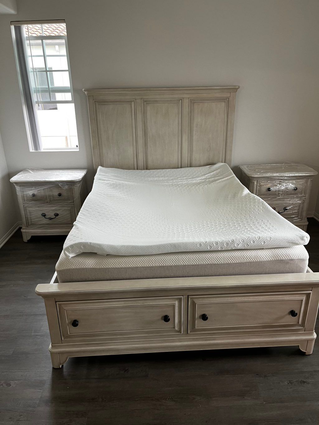 Bed assembly complete. Customers sleep number bed 