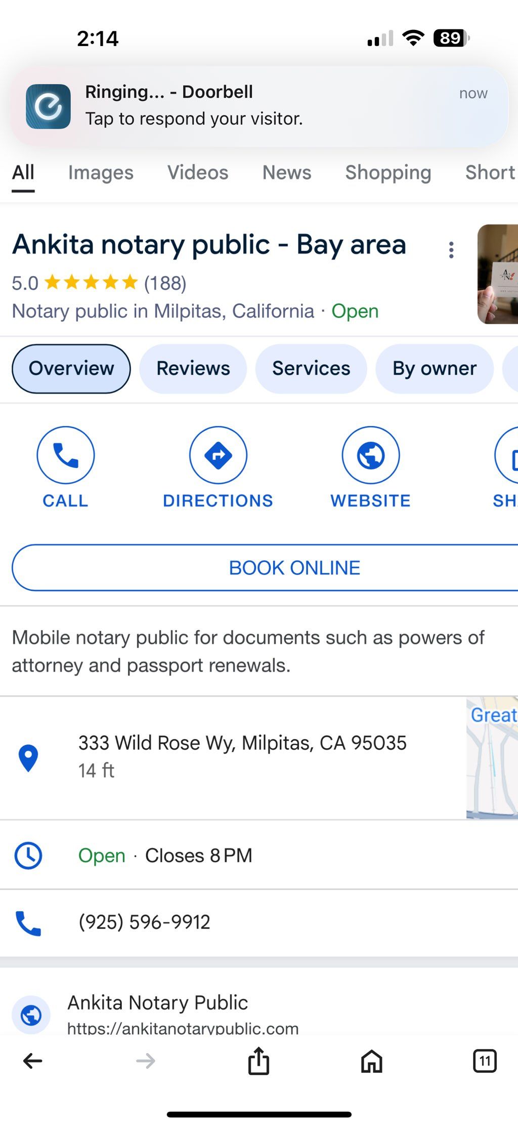 Over 180 plus reviews on google business too! 