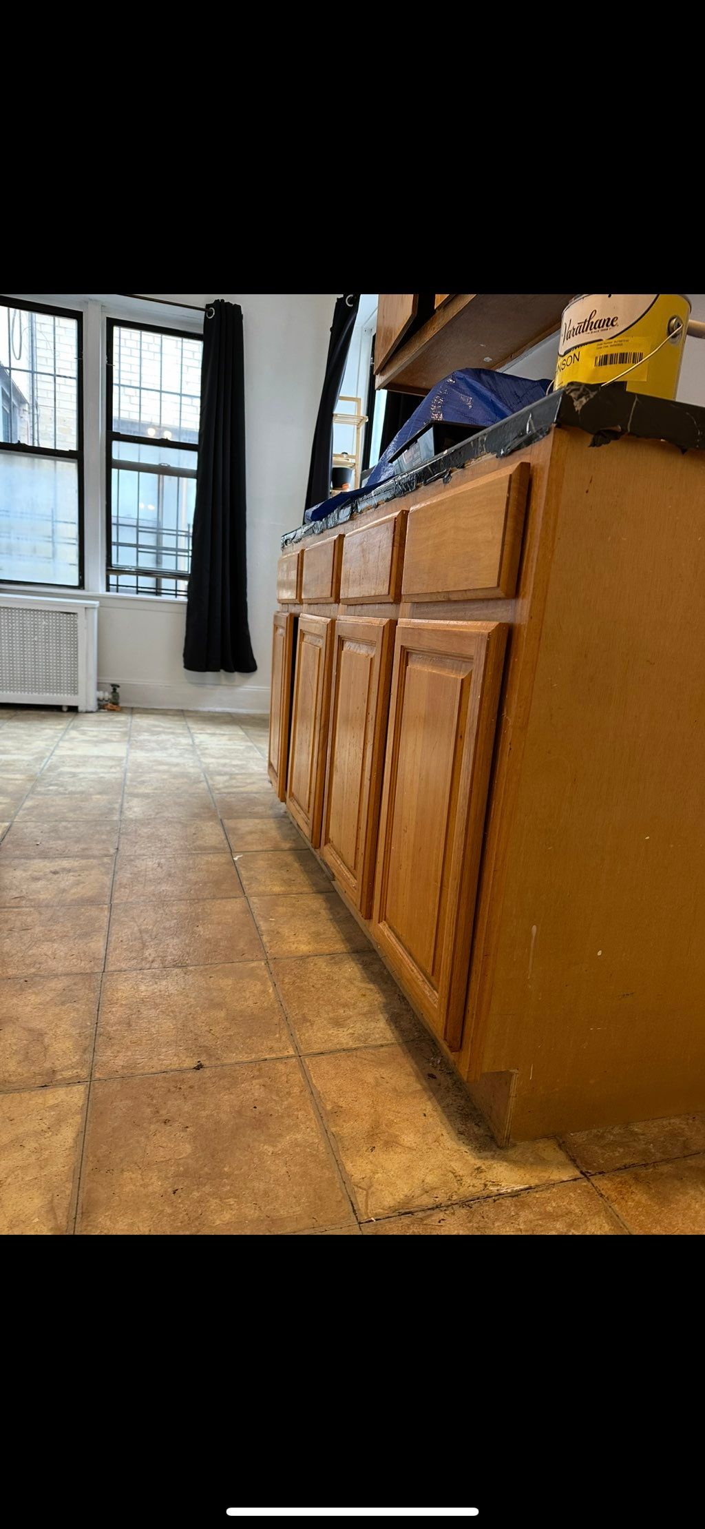 The floor was also changed and so was the sink 