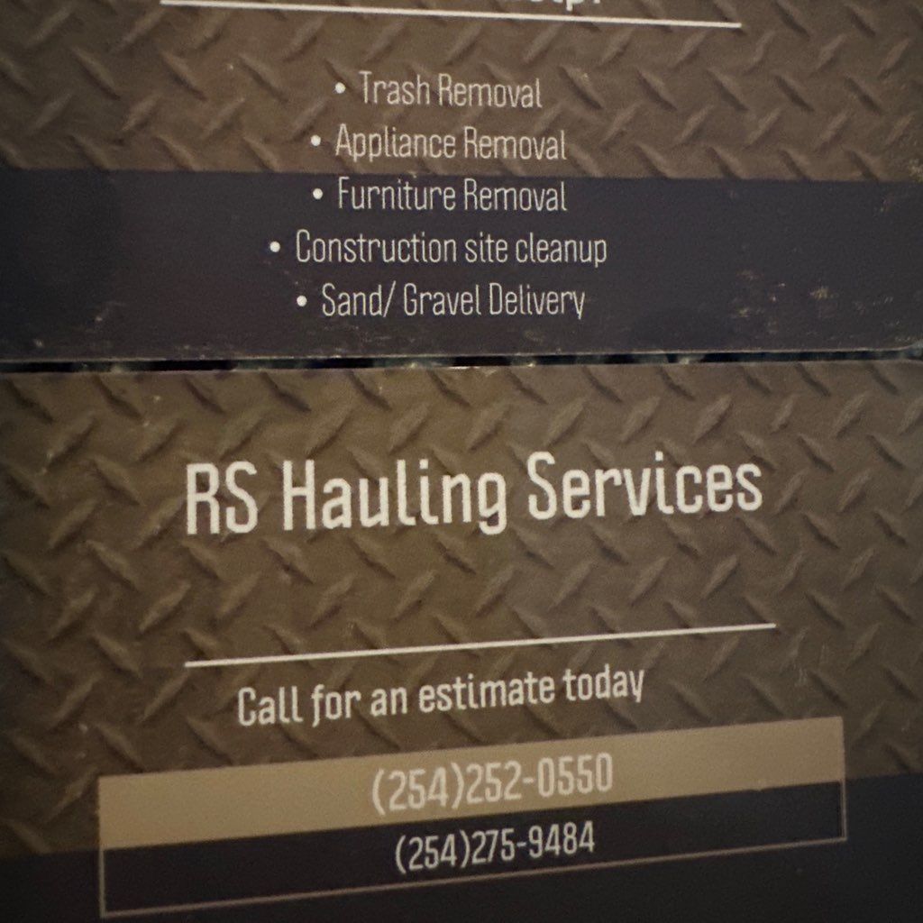 Rs hauling services