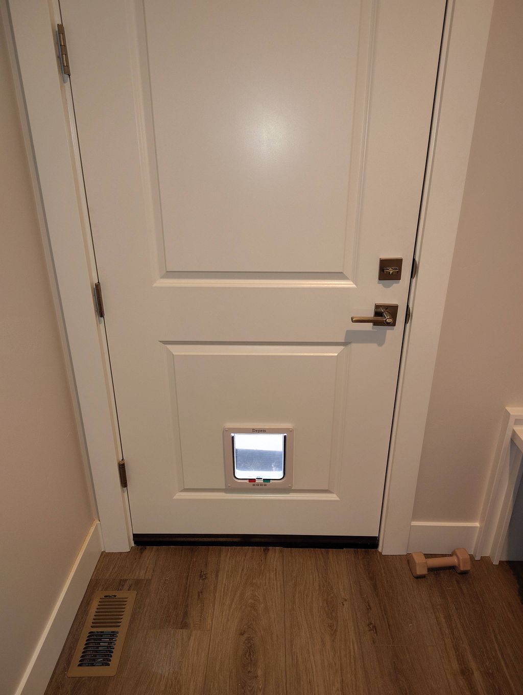 installed kitty cat door