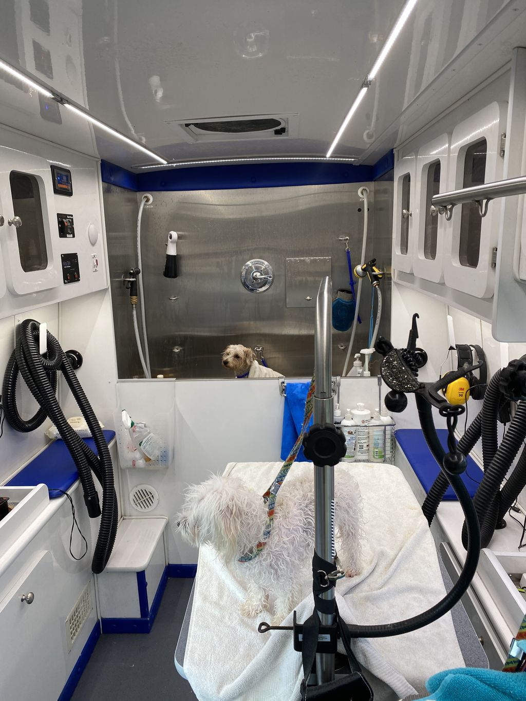 Inside our van