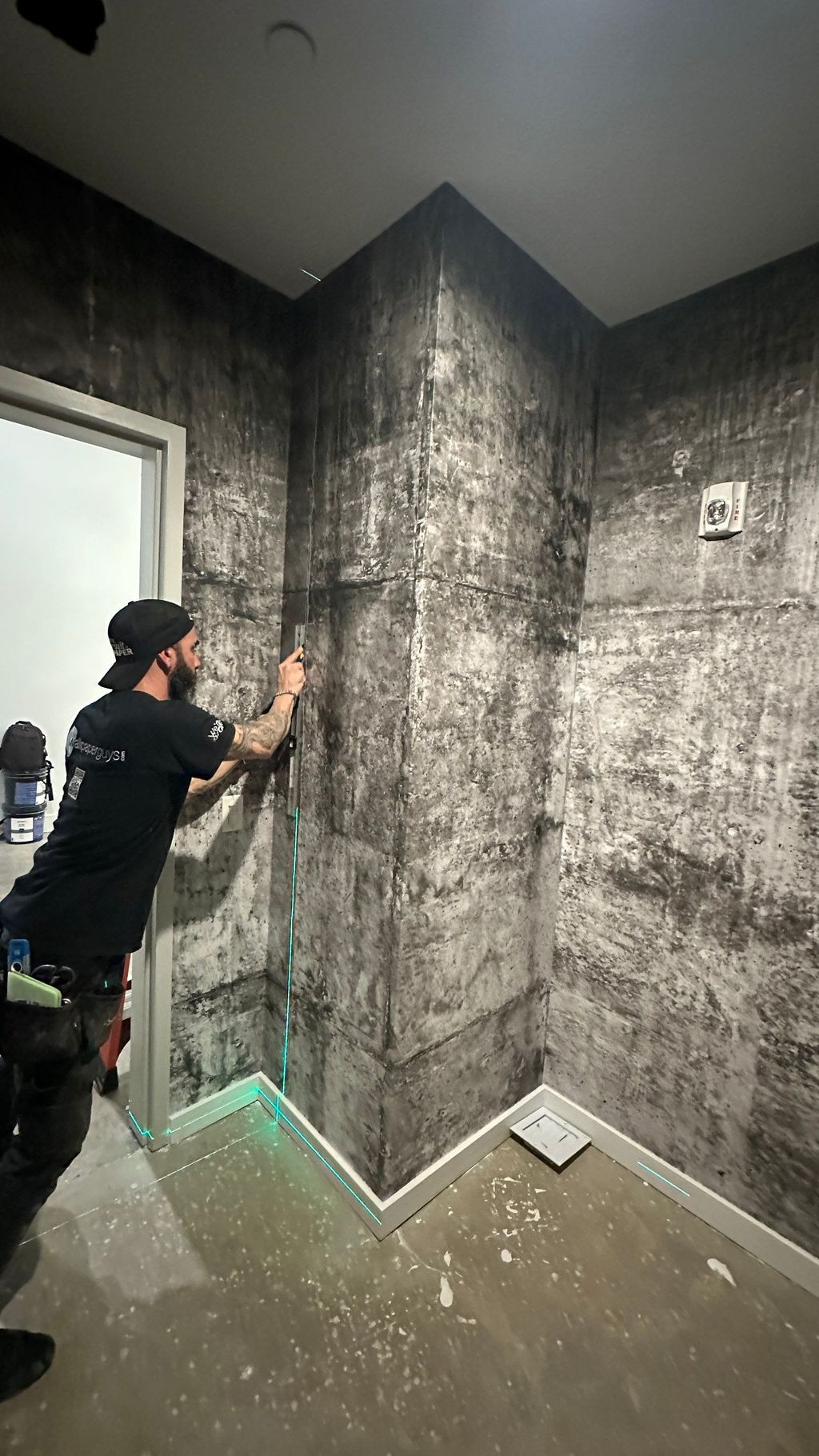Bathroom Wallpaper Installation
