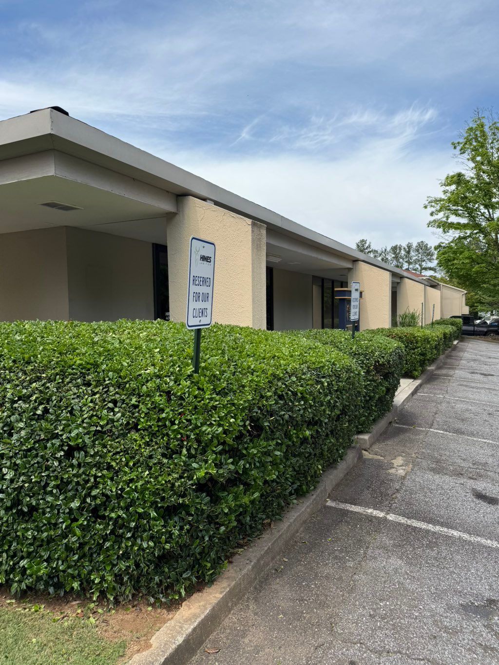 Trimming of one of our commercial properties. 