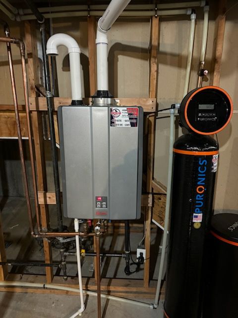 Tankless water heater and Puronics water treatment