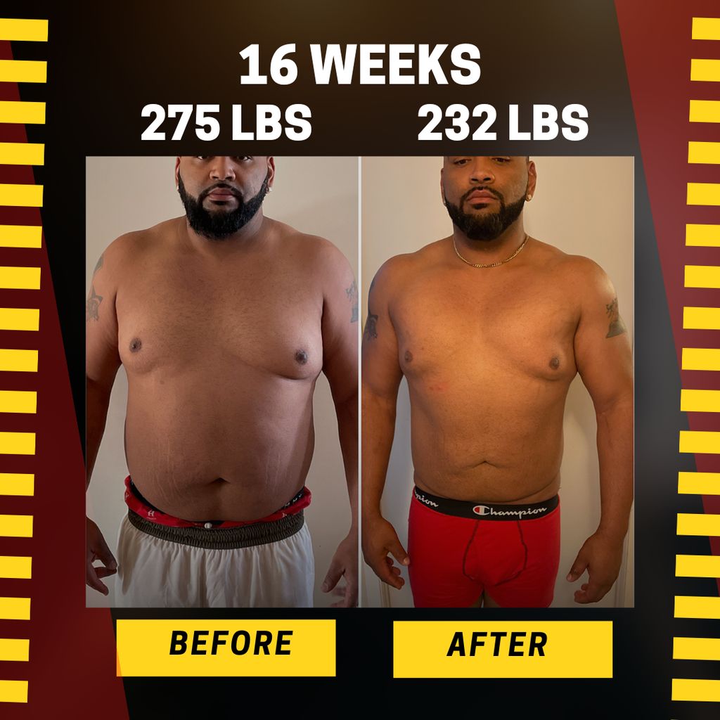Calvin lost 43 lbs in 16 weeks by locking in his h