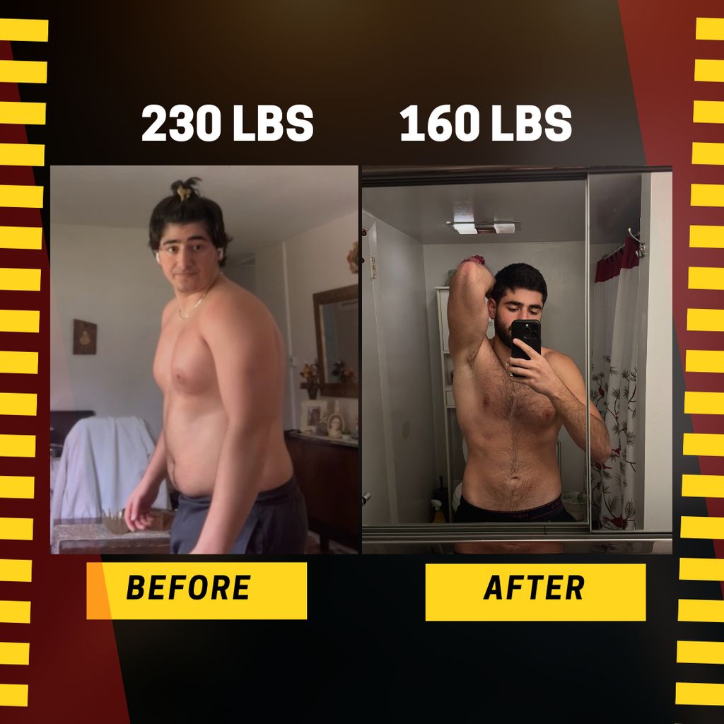 I went from 230 to 160 lbs by lifting, walking, an
