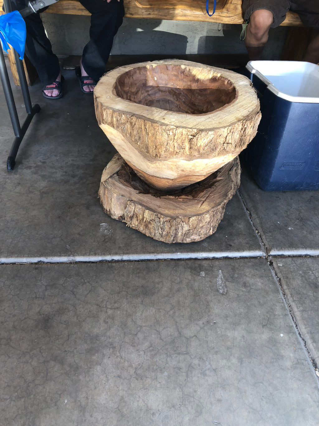Just a planting pot made out of  a sisso tree 