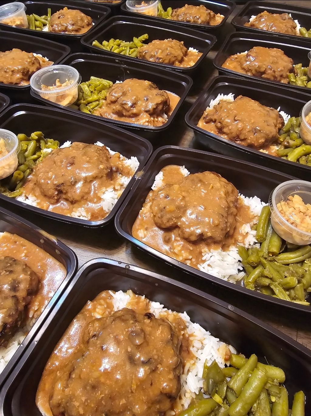 hamburger steak with 93% lean beef