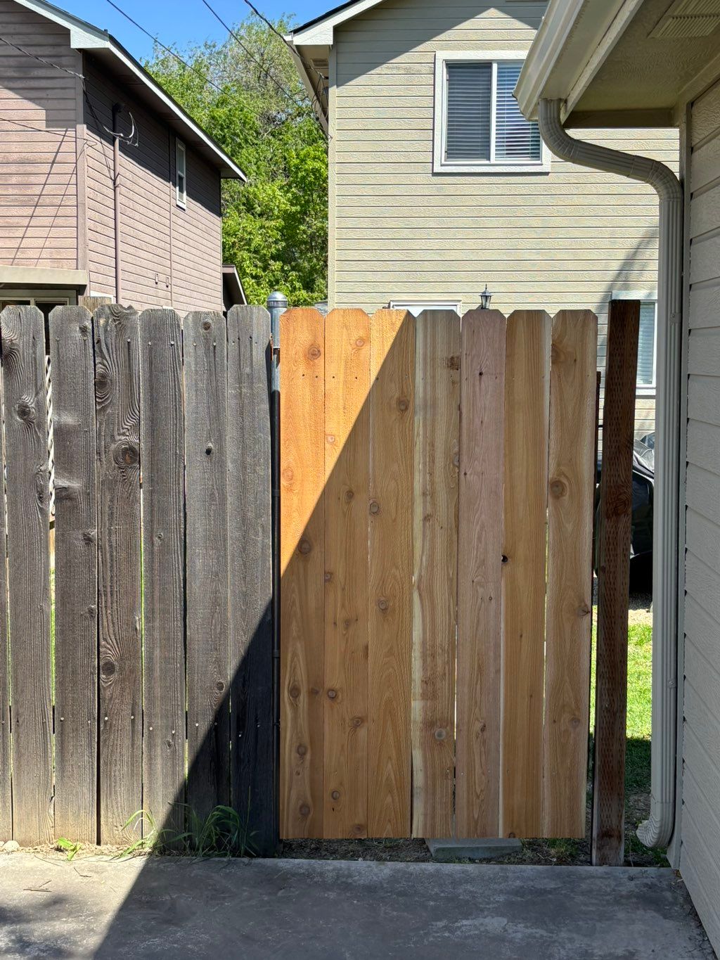 After, rebuilt this gate door