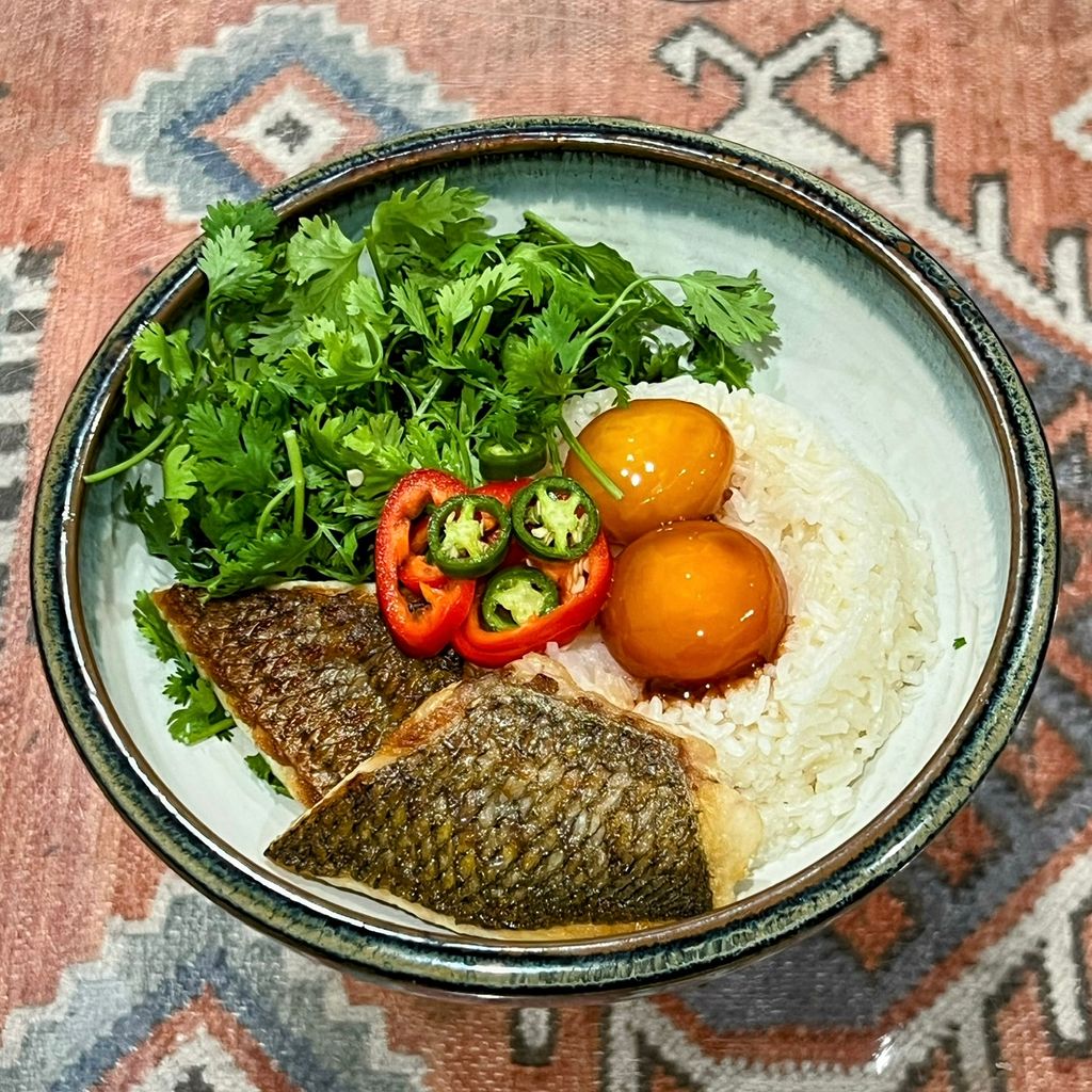Pan Seared Sea Bass Rice Bowl