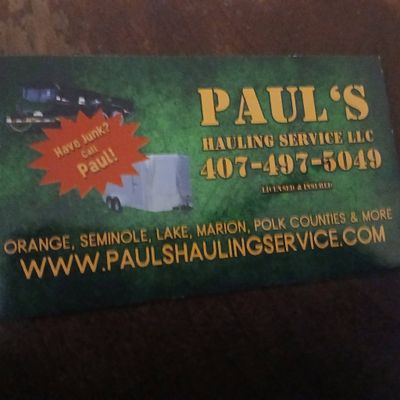 Avatar for paul's hauling service llc