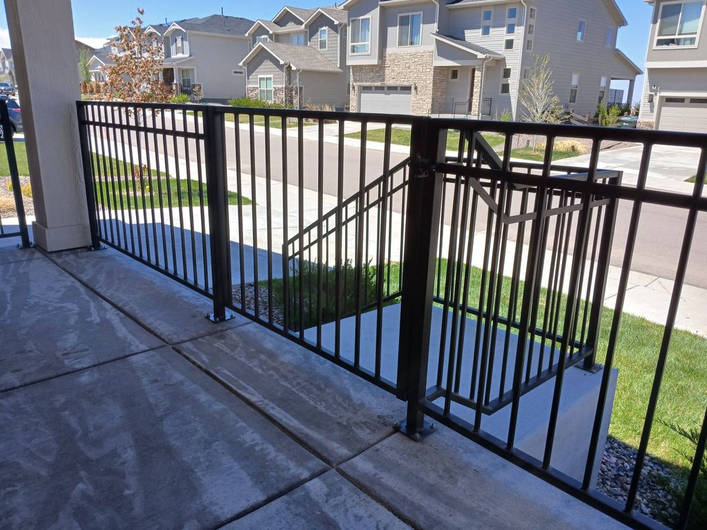 custom gate made from customer's leftover straight