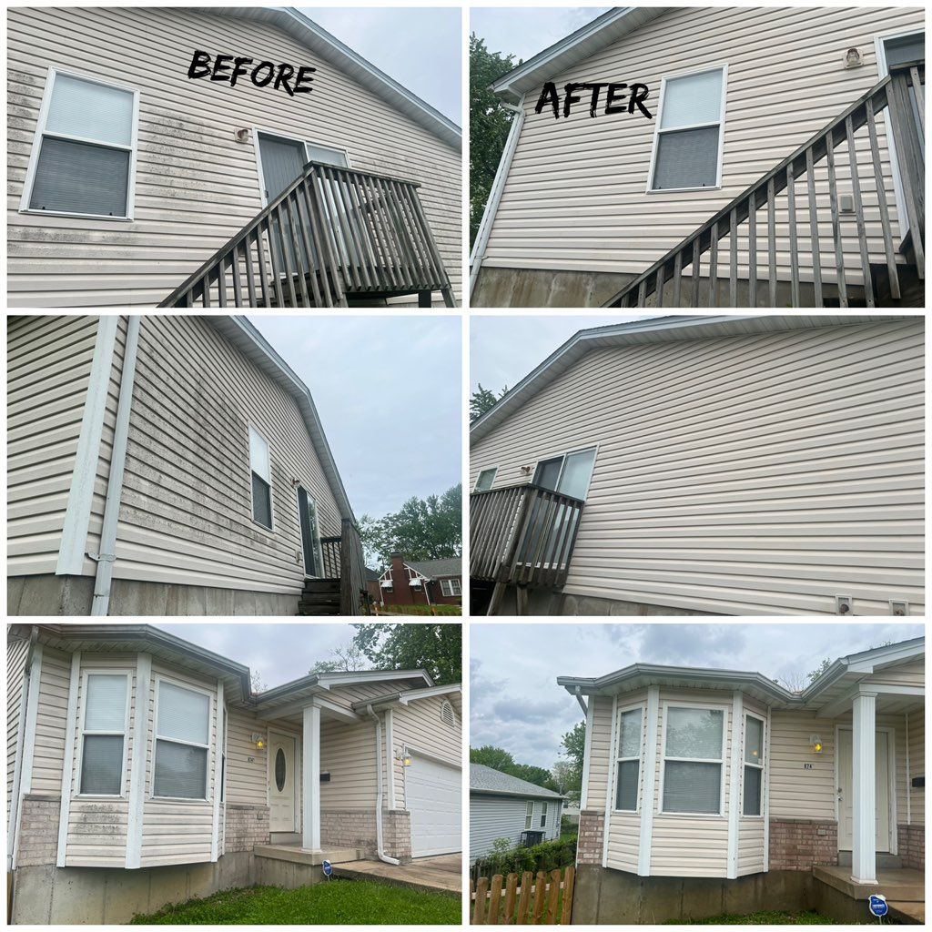 Before and after the wash down 