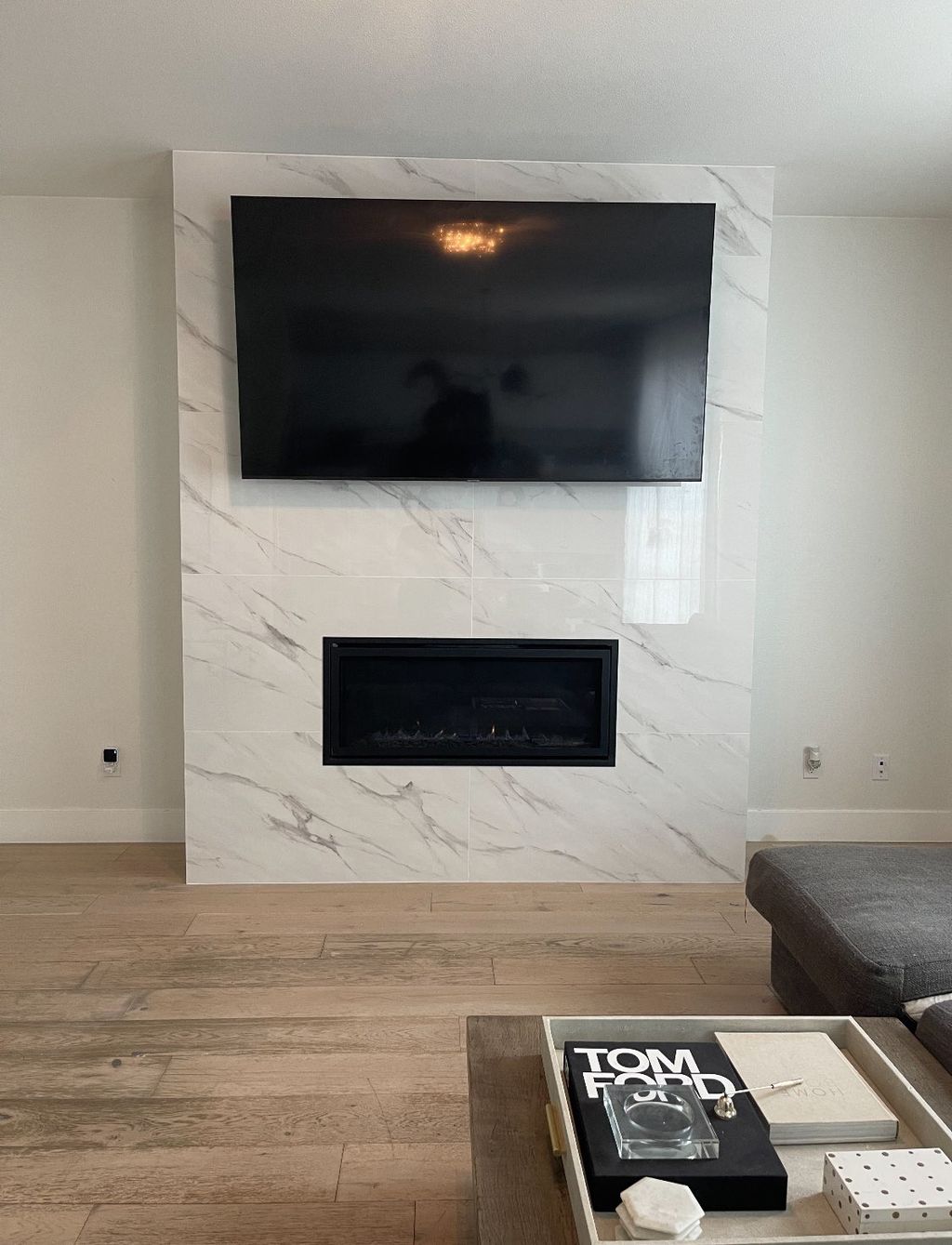Chimney with Porcelain Tile