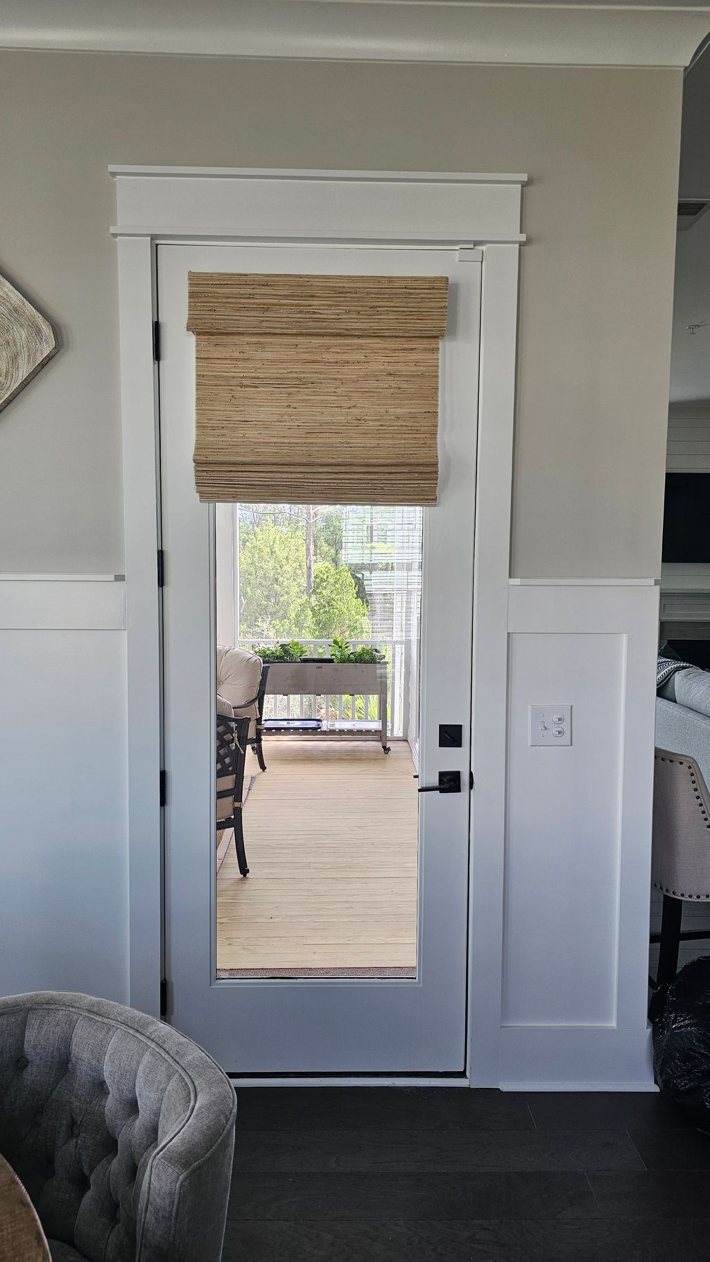 Natural Shades for the back door! Very southern an