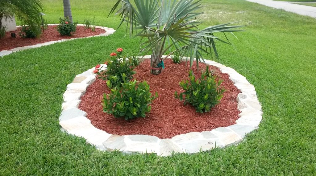 Natural stone boarder.