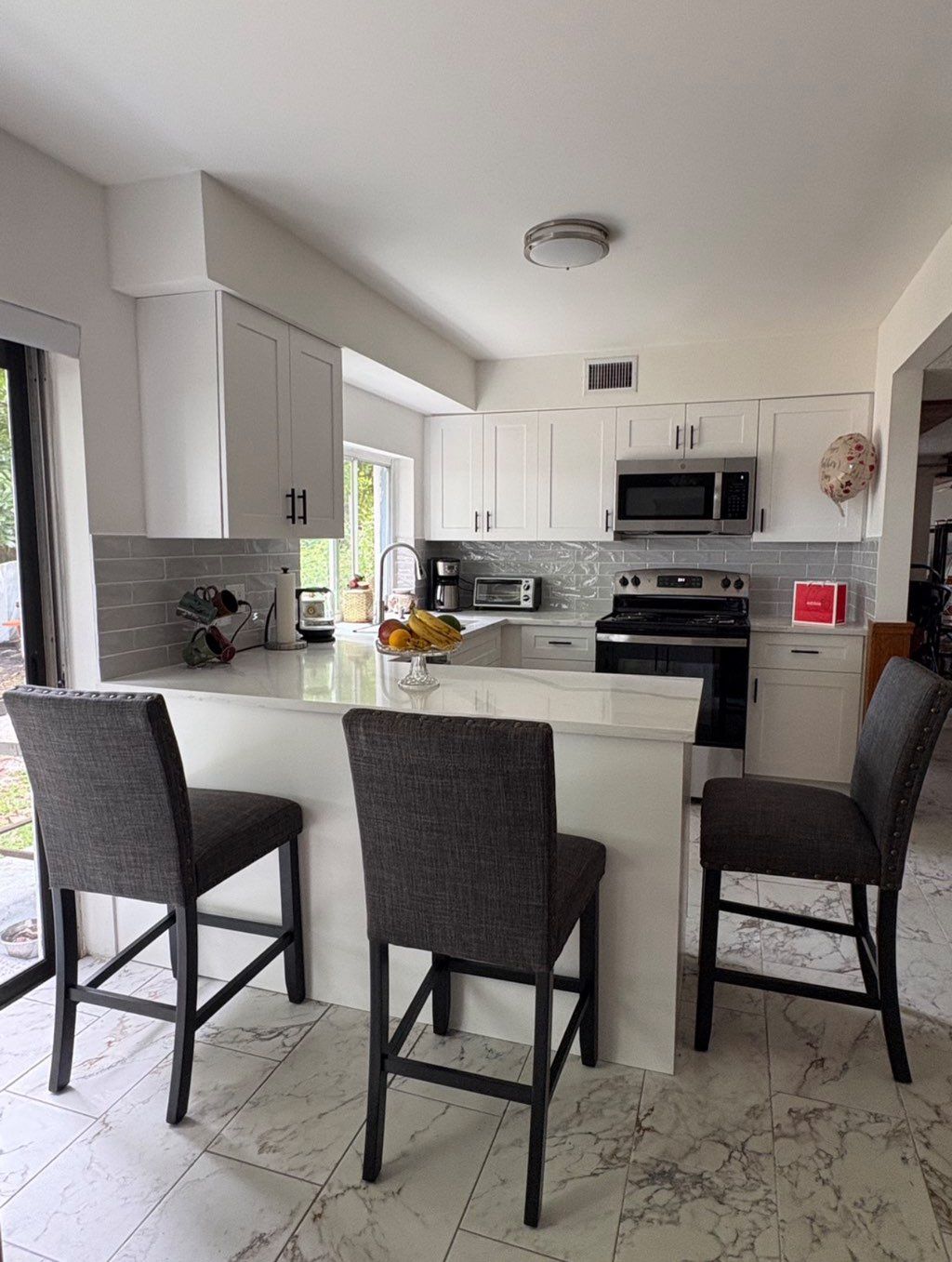 Full kitchen remodel and tile installation. 