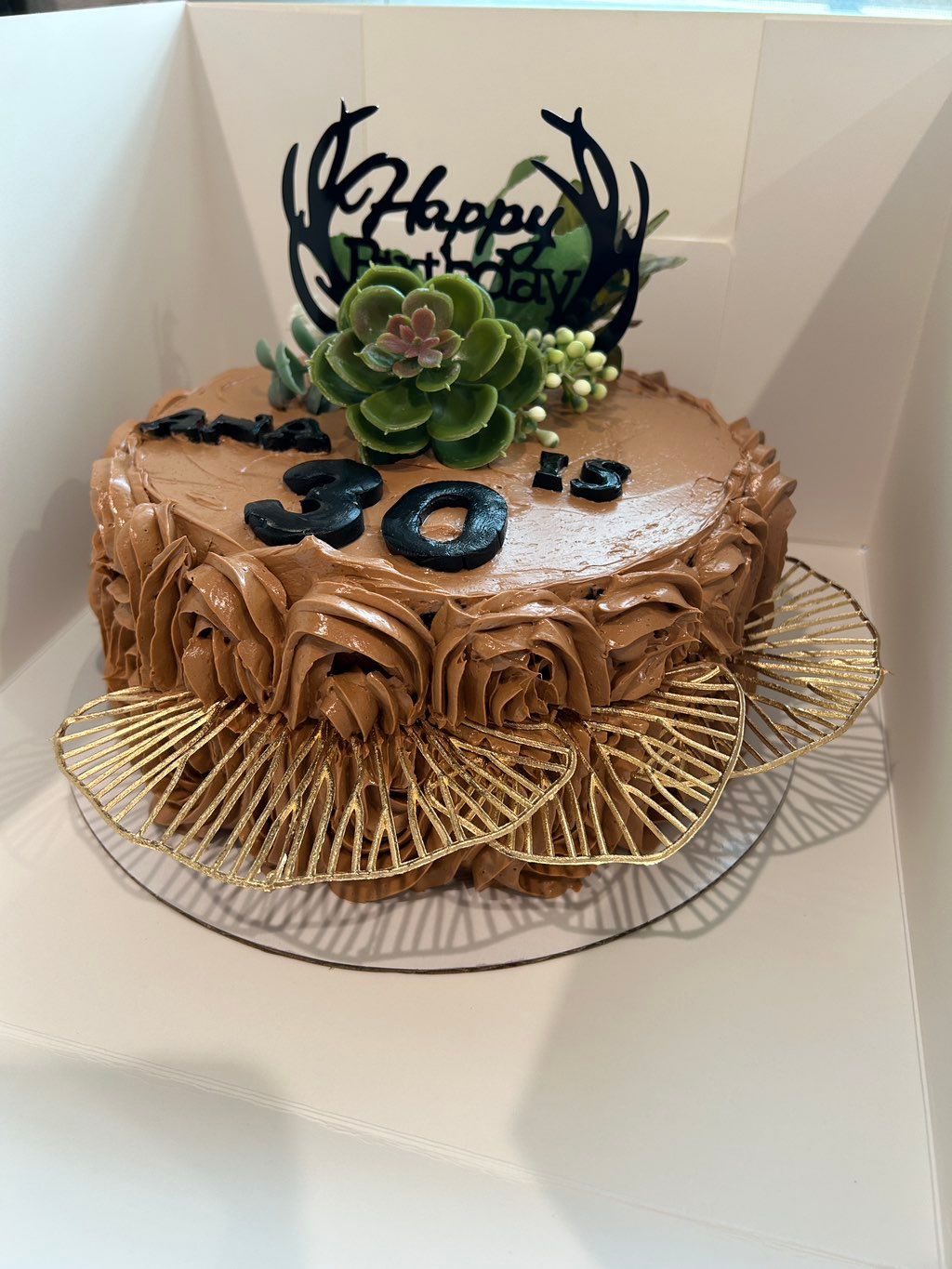 Rustic Tree 2 Layer Brownie Cake + Milk Chocolate 