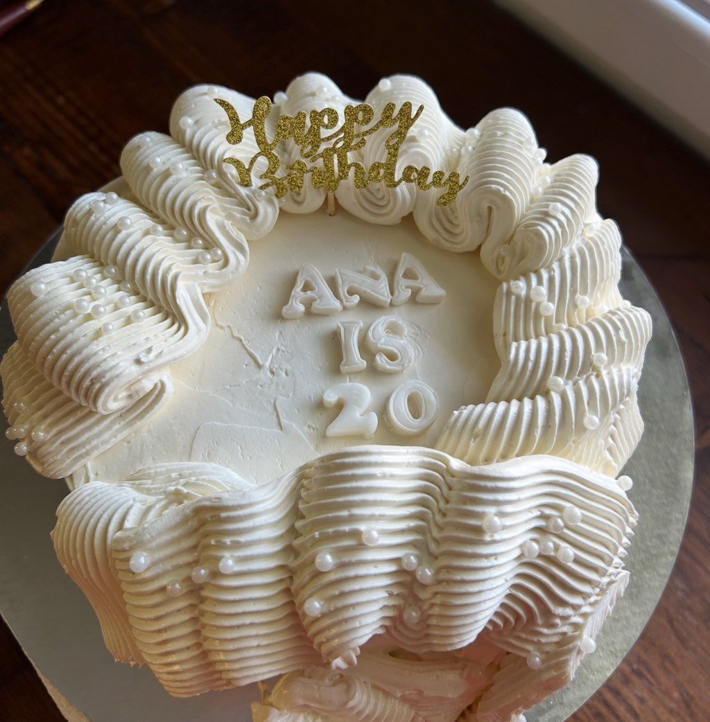 Abstract Italian Buttercream Piping On Red Velvet 