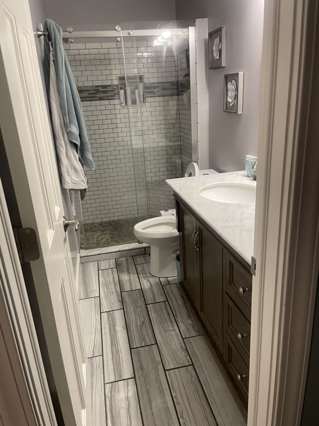 Master Bathroom got the shower doors looking brand