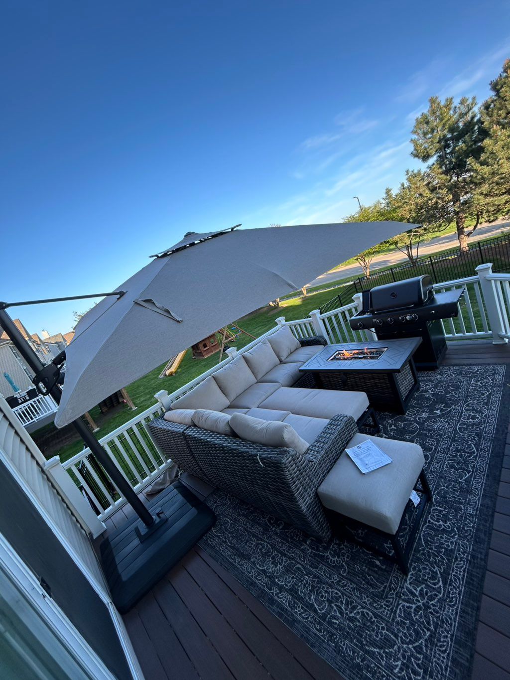Patio Set Complete Installation including Umbrella