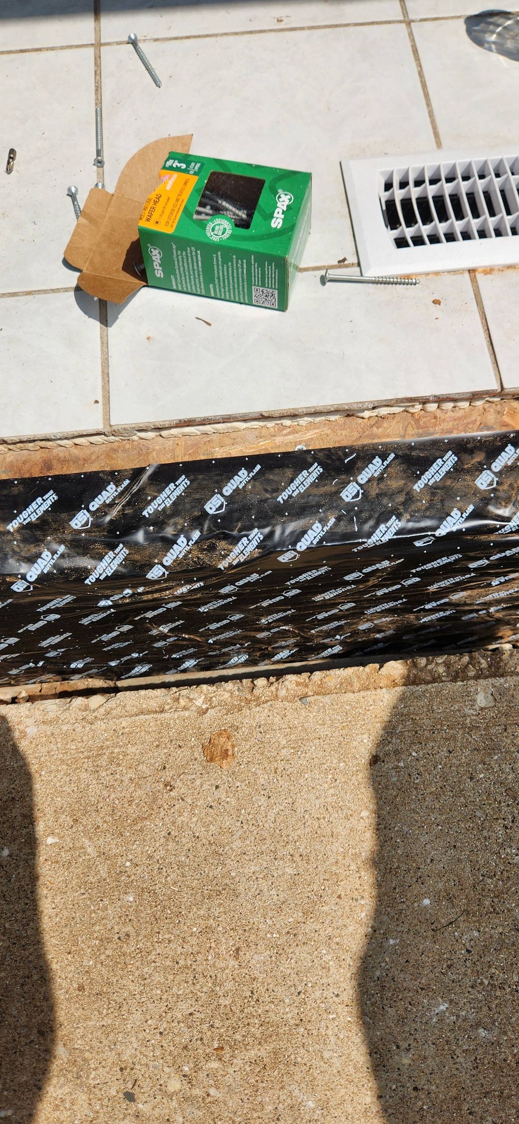 replaced rotten wood and sealed