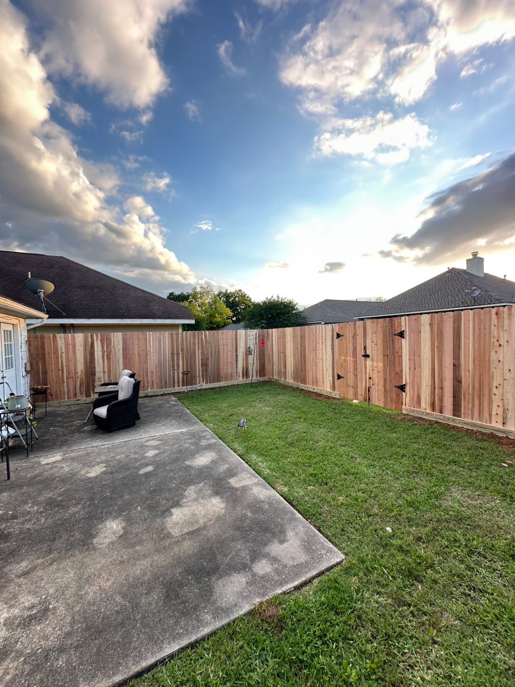 6’6” tall Cedar fence For full privacy at home 