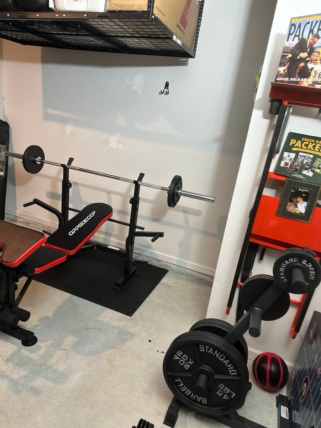 Put together work out equipment 