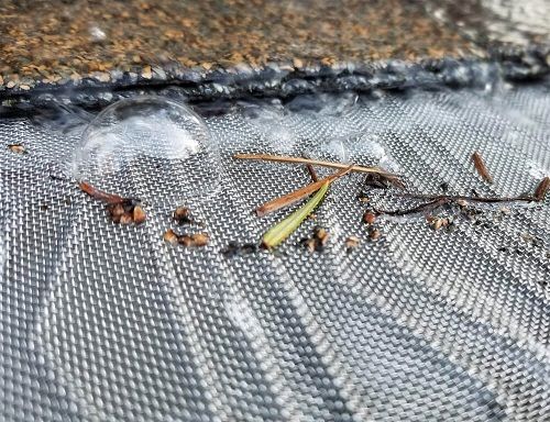 keeps out pine needles, even roof grit is too big 